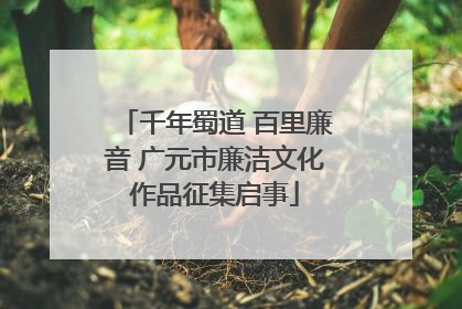 千年蜀道 百里廉音 广元市廉洁文化作品征集启事