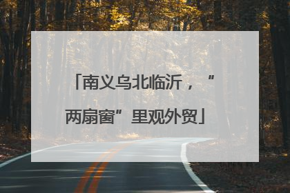 南义乌北临沂，“两扇窗”里观外贸