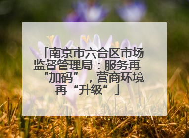 南京市六合区市场监督管理局：服务再“加码”，营商环境再“升级”
