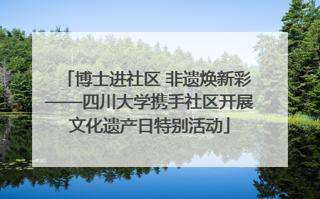 博士进社区 非遗焕新彩——四川大学携手社区开展文化遗产日特别活动