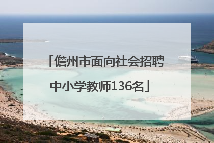 儋州市面向社会招聘中小学教师136名