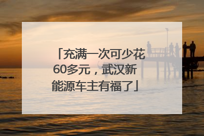 充满一次可少花60多元，武汉新能源车主有福了