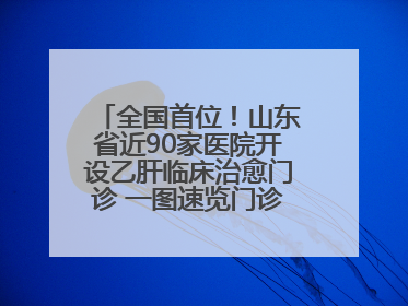 全国首位！山东省近90家医院开设乙肝临床治愈门诊 一图速览门诊医院名单