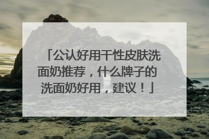 公认好用干性皮肤洗面奶推荐，什么牌子的洗面奶好用，建议！