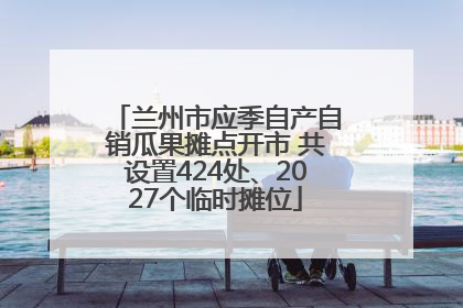 兰州市应季自产自销瓜果摊点开市 共设置424处、2027个临时摊位