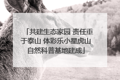 共建生态家园 责任重于泰山 体彩乐小星虎山自然科普基地建成