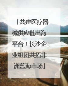 共建医疗器械供应链出海平台！长沙企业组团共拓非洲蓝海市场