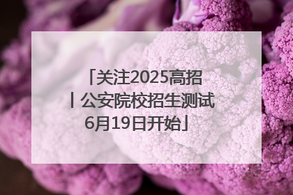 关注2025高招丨公安院校招生测试6月19日开始
