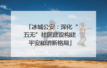 冰城公安：深化“五无”社区建设构建平安和谐新格局