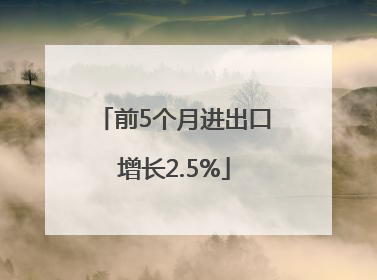 前5个月进出口增长2.5%