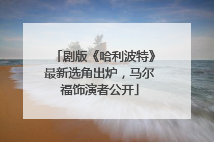 剧版《哈利波特》最新选角出炉，马尔福饰演者公开