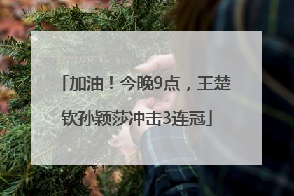 加油！今晚9点，王楚钦孙颖莎冲击3连冠