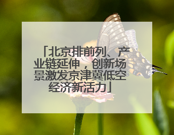 北京排前列、产业链延伸，创新场景激发京津冀低空经济新活力