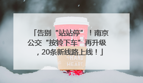 告别“站站停”！南京公交“按铃下车”再升级，20条新线路上线！