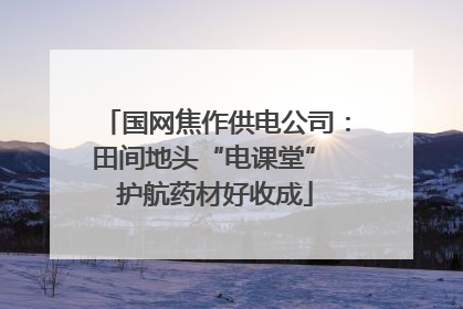 国网焦作供电公司：田间地头“电课堂” 护航药材好收成
