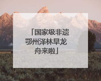 国家级非遗鄂州泽林旱龙舟来啦