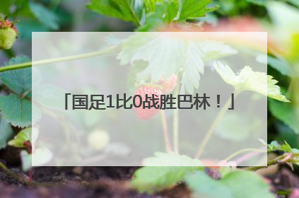 国足1比0战胜巴林！