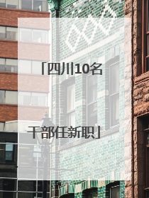 四川10名干部任新职