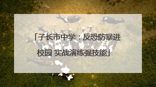子长市中学：反恐防暴进校园 实战演练强技能