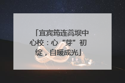 宜宾筠连蒿坝中心校：心“芽”初绽，自暖成光
