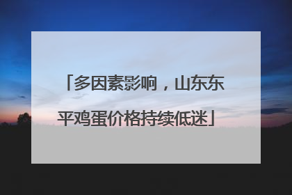 多因素影响，山东东平鸡蛋价格持续低迷