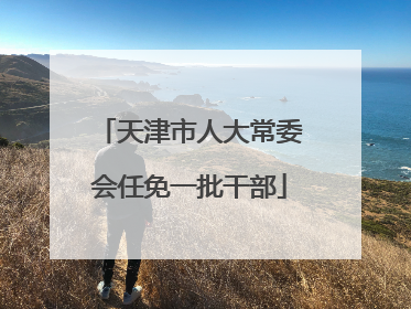 天津市人大常委会任免一批干部