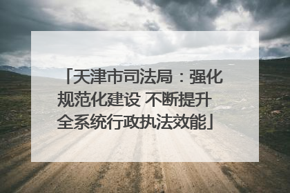 天津市司法局：强化规范化建设 不断提升全系统行政执法效能
