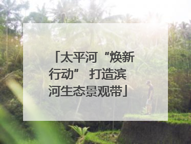 太平河“焕新行动” 打造滨河生态景观带