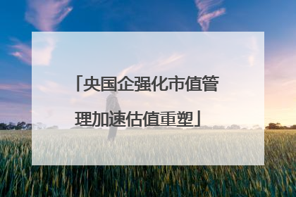 央国企强化市值管理加速估值重塑