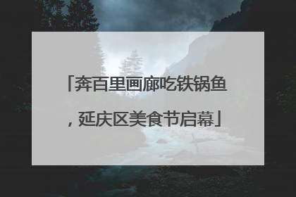 奔百里画廊吃铁锅鱼，延庆区美食节启幕