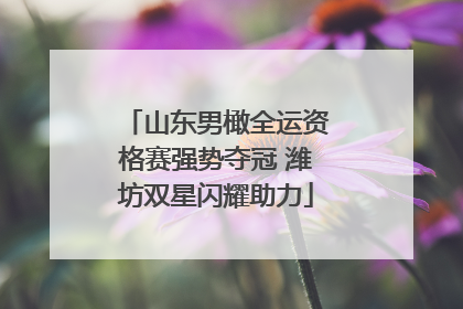 山东男橄全运资格赛强势夺冠 潍坊双星闪耀助力