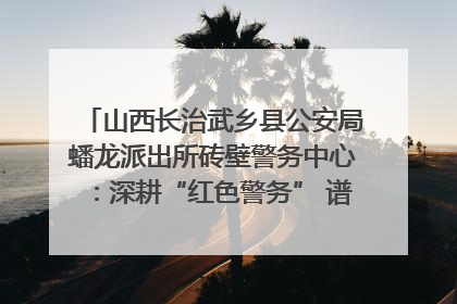 山西长治武乡县公安局蟠龙派出所砖壁警务中心：深耕“红色警务” 谱写“平安答卷”