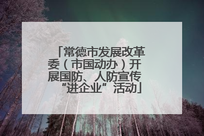 常德市发展改革委（市国动办）开展国防、人防宣传“进企业”活动