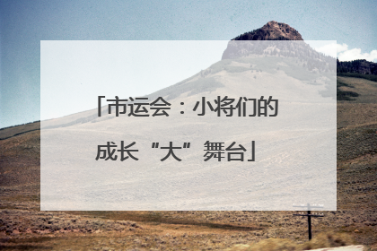 市运会：小将们的成长“大”舞台