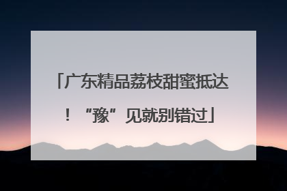 广东精品荔枝甜蜜抵达！“豫”见就别错过