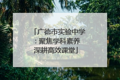 广德市实验中学：聚焦学科素养 深耕高效课堂