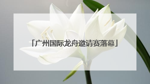 广州国际龙舟邀请赛落幕