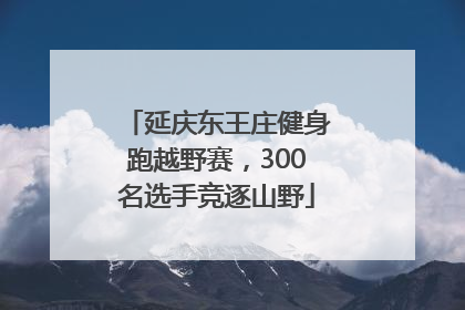 延庆东王庄健身跑越野赛，300名选手竞逐山野
