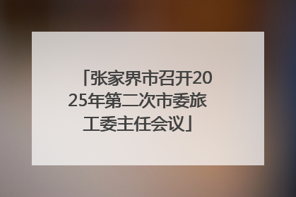 张家界市召开2025年第二次市委旅工委主任会议