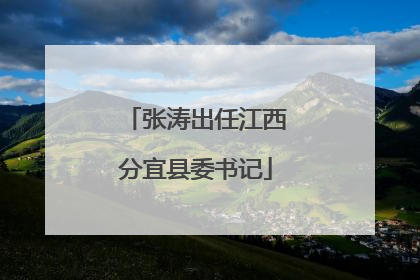 张涛出任江西分宜县委书记