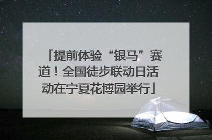 提前体验“银马”赛道！全国徒步联动日活动在宁夏花博园举行