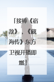 接棒《宿敌》，《藏海传》东方卫视开播即燃