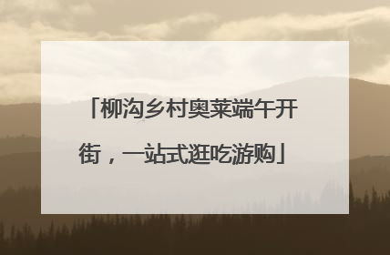 柳沟乡村奥莱端午开街，一站式逛吃游购