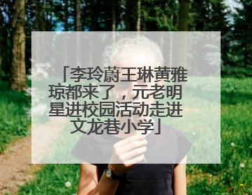 李玲蔚王琳黄雅琼都来了，元老明星进校园活动走进文龙巷小学
