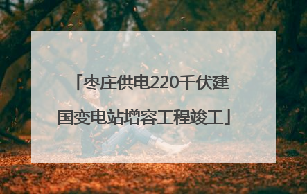 枣庄供电220千伏建国变电站增容工程竣工