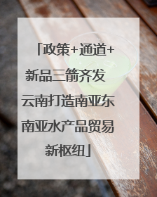 政策+通道+新品三箭齐发 云南打造南亚东南亚水产品贸易新枢纽