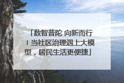 数智普陀 向新而行〡当社区治理遇上大模型，居民生活更便捷
