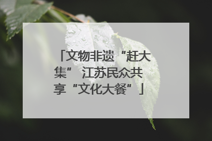 文物非遗“赶大集” 江苏民众共享“文化大餐”