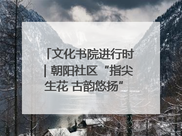 文化书院进行时｜朝阳社区“指尖生花 古韵悠扬”公益课堂开课了