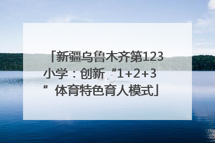新疆乌鲁木齐第123小学：创新“1+2+3”体育特色育人模式